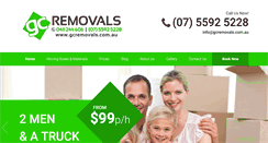 Desktop Screenshot of gcremovals.com.au